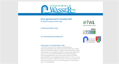 Desktop Screenshot of hochwaldwasser.de